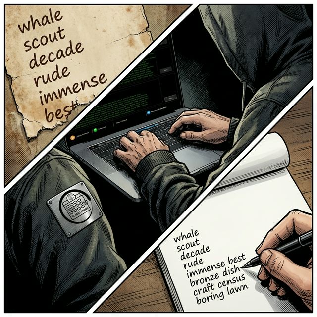 Diagram of a seed recovery scenario: how AI Seed Phrase Finder reconstructs mnemonic phrases from damaged or incomplete physical backups